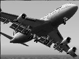 747 in black 'n white photo 8190