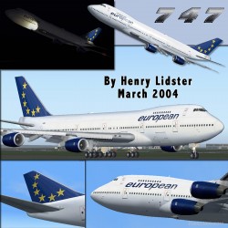 FS2004 European Air Charter 747-200 Airliners